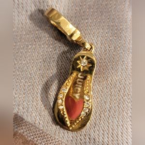 Juicy Couture Gold and Red Flip Flop Charm